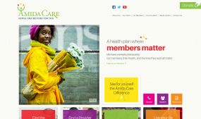 Amida Care website design, concept 2.