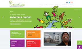 Amida Care website design, concept 1.