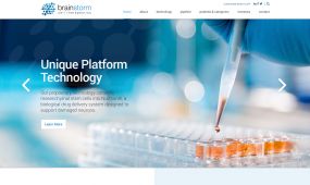 BrainStorm Cell Therapeutics biotech web design concept 3.