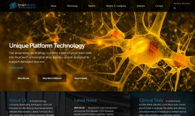 BrainStorm Cell Therapeutics biotech web design concept 2.