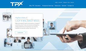 TPx Communications web design concept