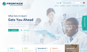 Frontage website design, concept 2a.