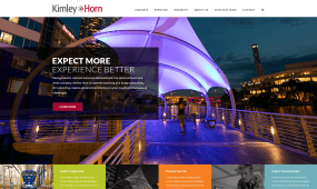 Kimley-Horn civil engineering web design, concept 2.