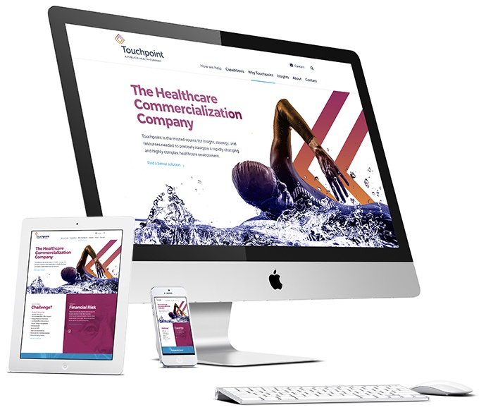 Touchpoint Solutions healthcare web design display.