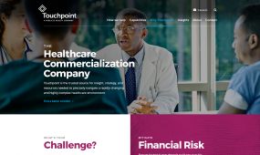 Touchpoint Solutions pharmaceutical commercialization web design concept 2.