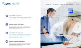 Zynx Health website design, concept 3b.