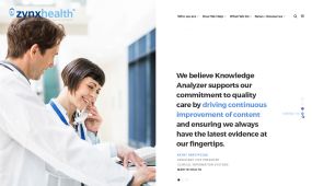 Zynx Health website design, concept 3c.