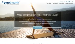 Zynx Health website design, concept 1.