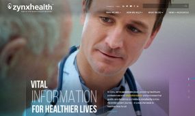 Zynx Health website design, concept 2.