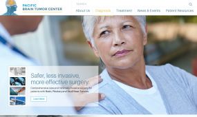 brain tumor center healthcare web design and development