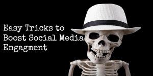 Skeleton Next to Words About Social Media