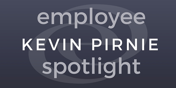 "Employee Kevin Pirnie spotlight" on background with emagine logo
