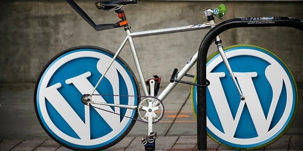 Bicycle with Wordpress Logos for Wheels