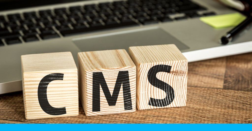 Blocks spelling out CMS