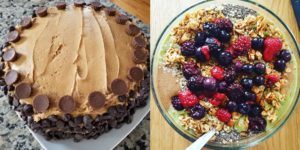 Peanut Butter Chocolate Cake and a Granola Bowl